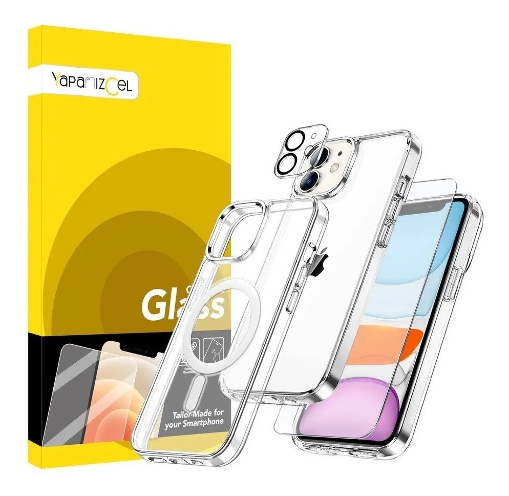 Kit de Fundas para iPhone Magsafe, Mica Pantalla y Cámara con 49% de DESCUENTO en Mercado Libre