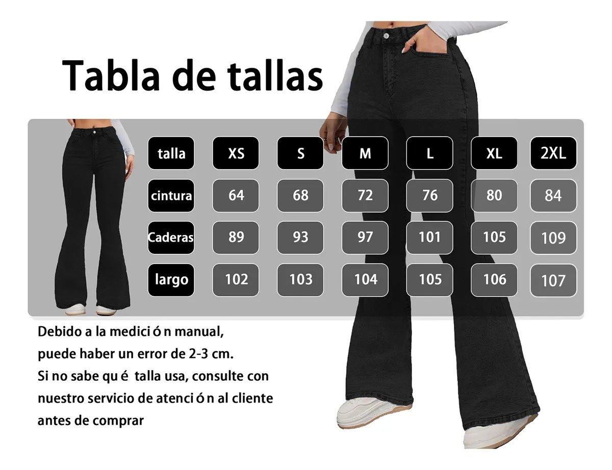 Pantalones vaqueros Acampanados de Mujer con 50% de DESCUENTO en Mercado Libre