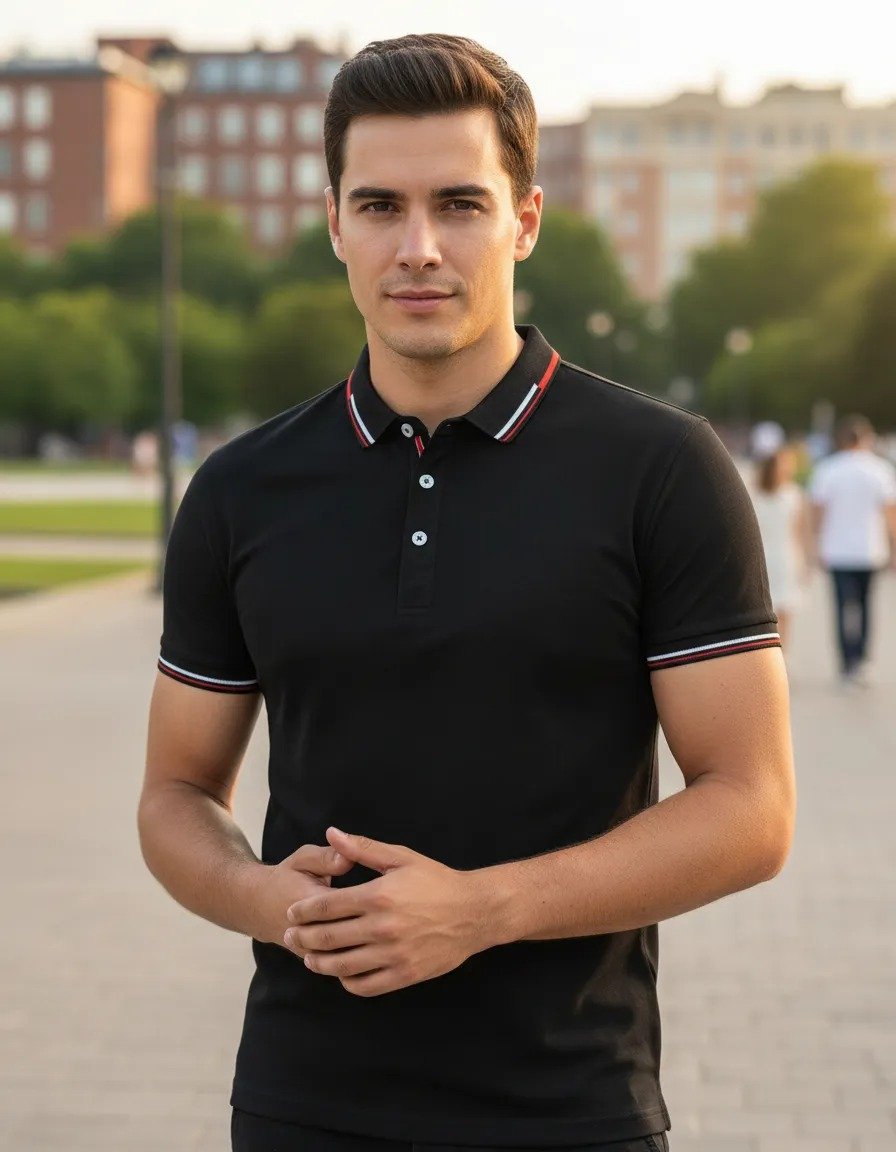 Polo casual de manga corta con 56% de DESCUENTO en Mercado Libre