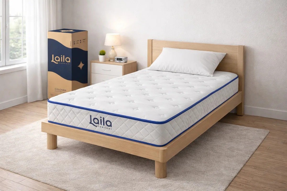 Colchón Individual de Resortes en Caja Laila Basic con 63% de DESCUENTO