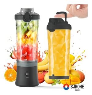Extractor de Jugos eléctrico Portátil de 600 mL con 66% de DESCUENTO