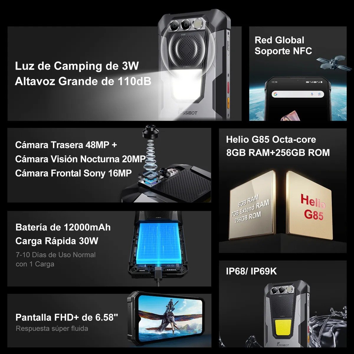 fossibot f106 con dual sim con 45% de descuento fossibot f106 con dual sim con 45% de descuento