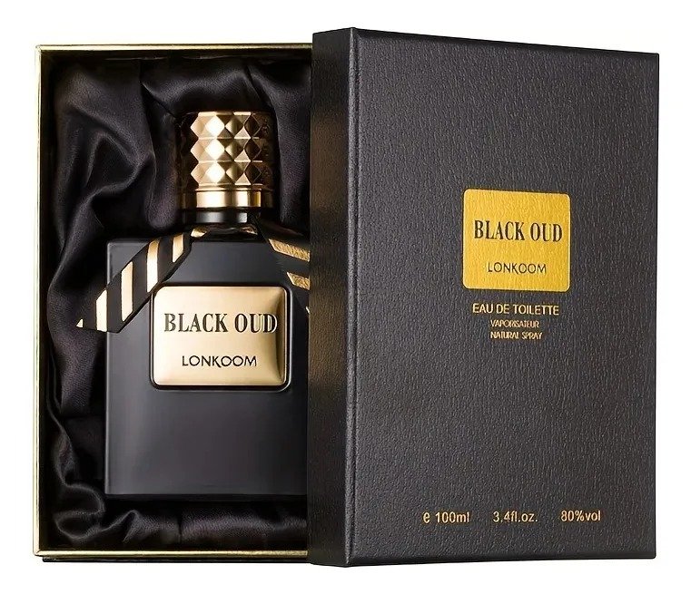 Perfume Lonkoom Black Oud Amaderado de 100 ml con 60% de DESCUENTO
