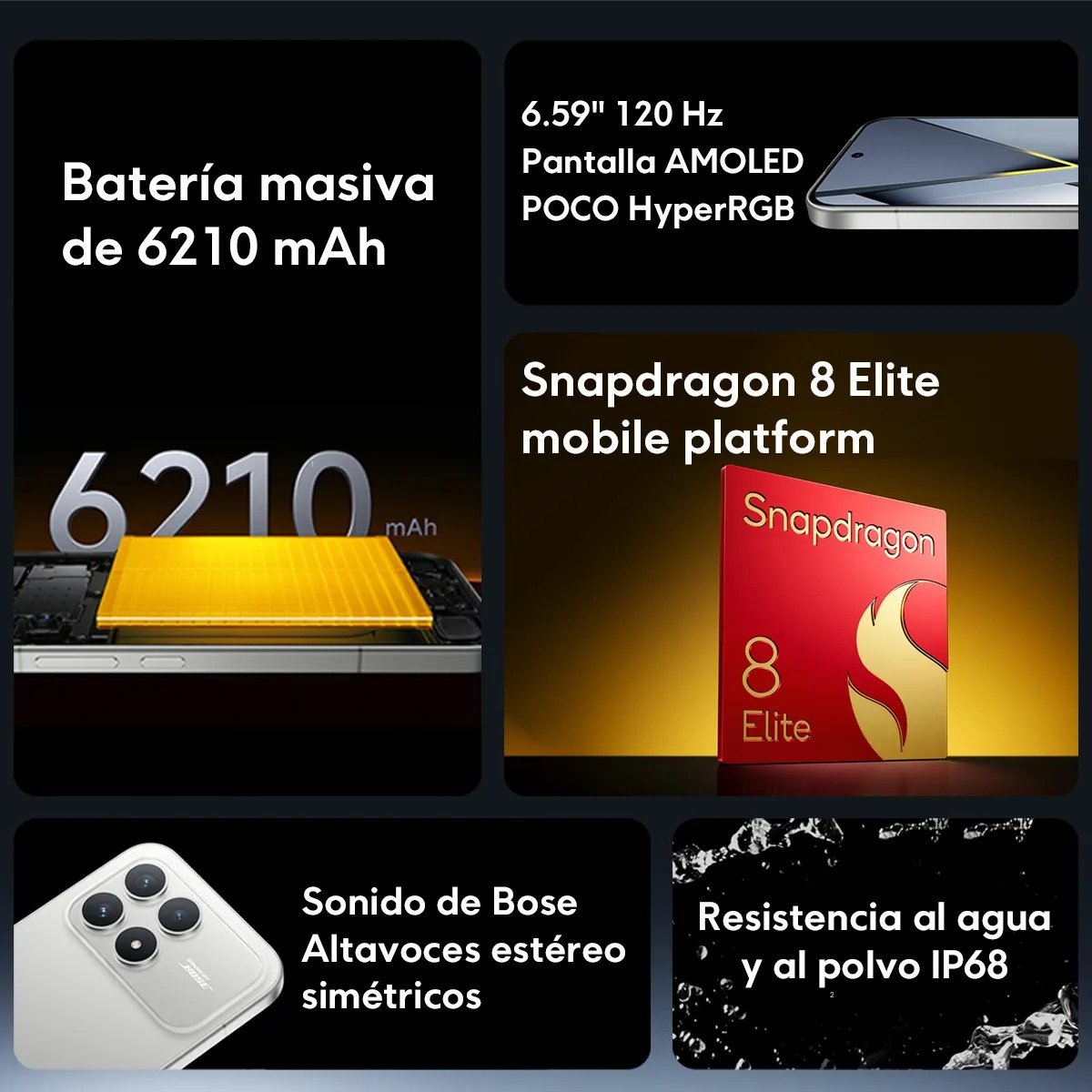 Xiaomi Poco F8 Pro con Dual Sim, 512 GB, 12 GB de RAM con 28% de DESCUENTO