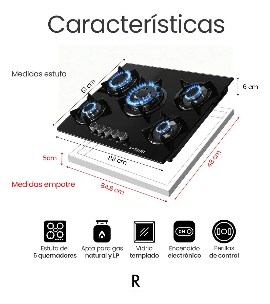 estufa de mesa/parrilla de gas marca raganet con 36% de descuento estufa de mesa/parrilla de gas marca raganet con 36% de descuento