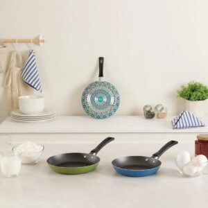 Home juego de sartenes ekco de aluminio con antiadherente con 38% de descuento