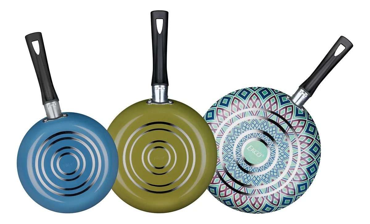 Home Juego de Sartenes Ekco de Aluminio con Antiadherente con 38% de DESCUENTO