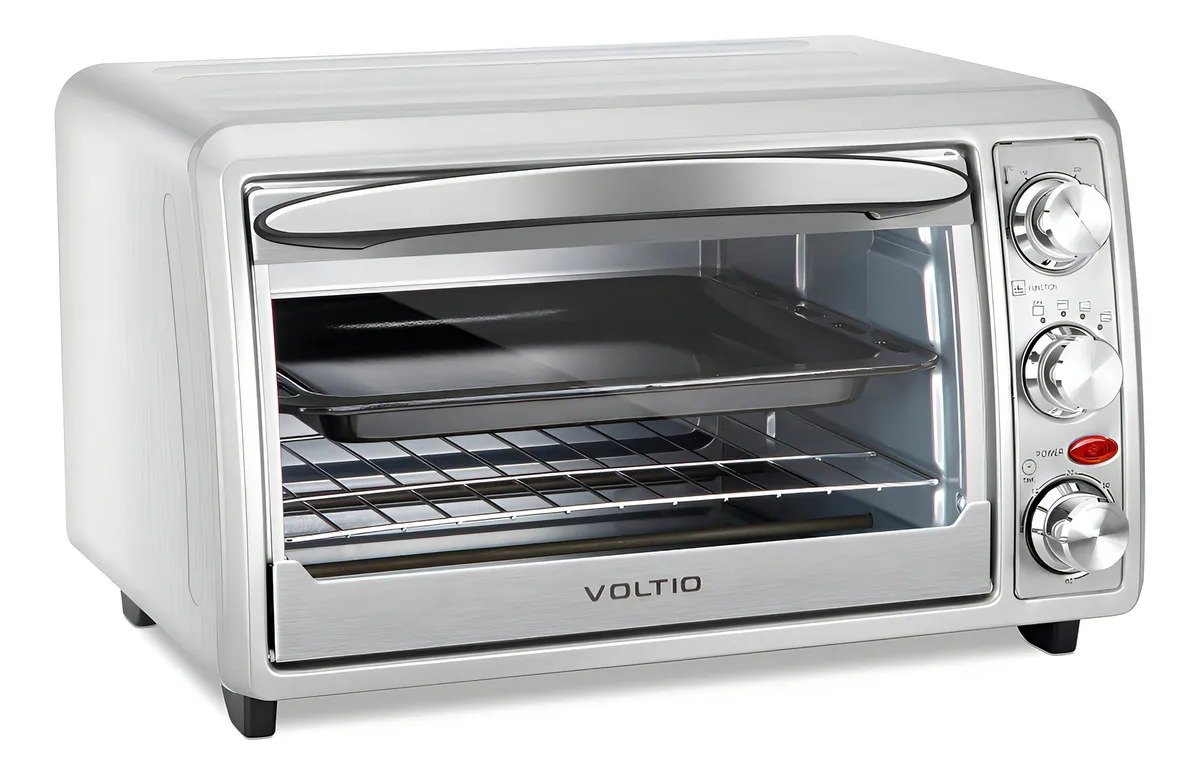 Horno Eléctrico Tostador de Mesa Voltio de Acero Inoxidable con 55% de DESCUENTO