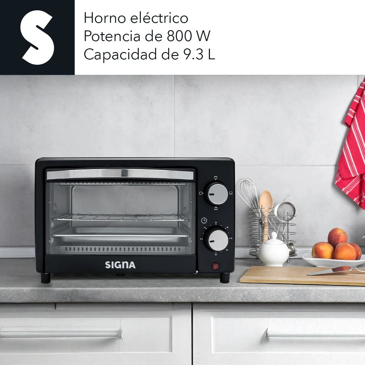 Horno Tostador Eléctrico de Mesa SIGNA de Acero Inoxidable con 46% de DESCUENTO