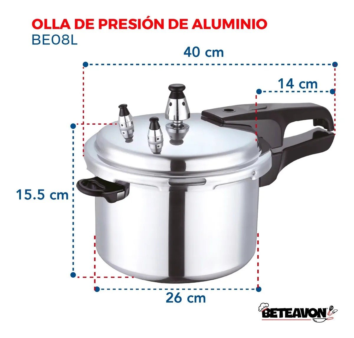 Olla Express de Presión Beteavon con 58% de DESCUENTO