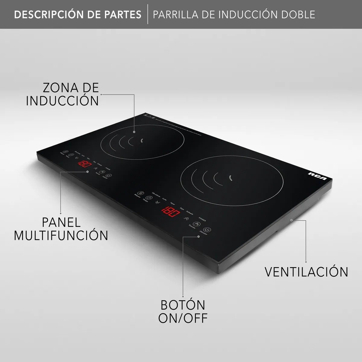 Parrilla de Inducción RCA RC-12A4 con 47% de DESCUENTO