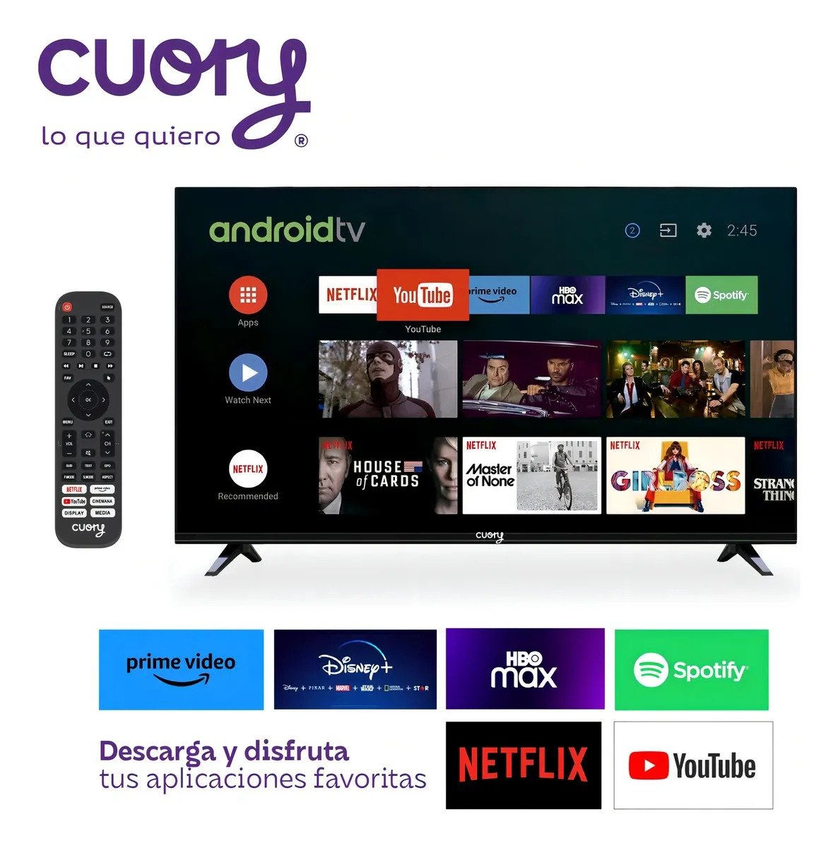 Smart TV Cuory de 32 Pulgadas con 39% de DESCUENTO