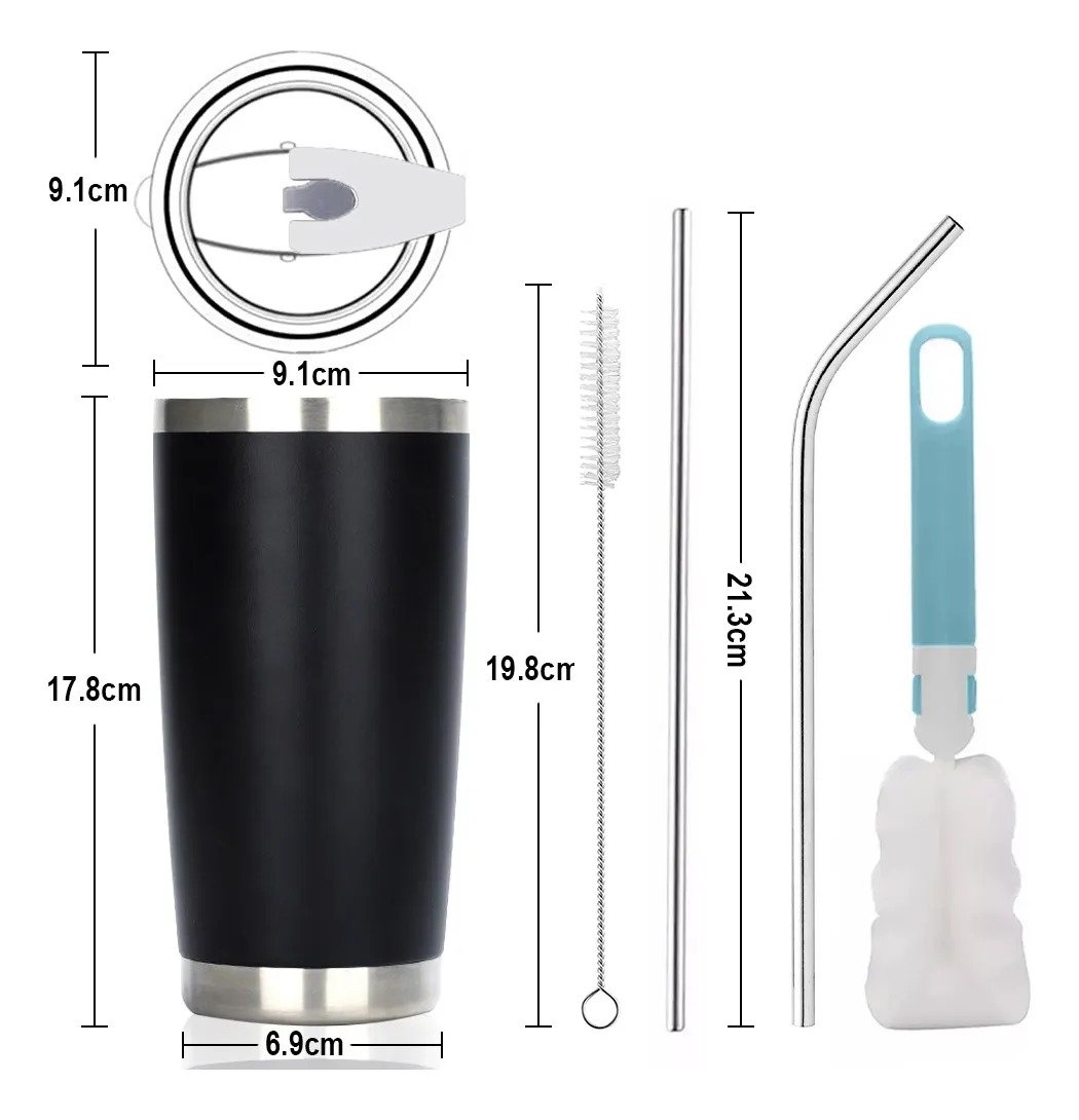 Vaso Térmico de 20 Oz de Acero Inoxidable con 43% de DESCUENTO