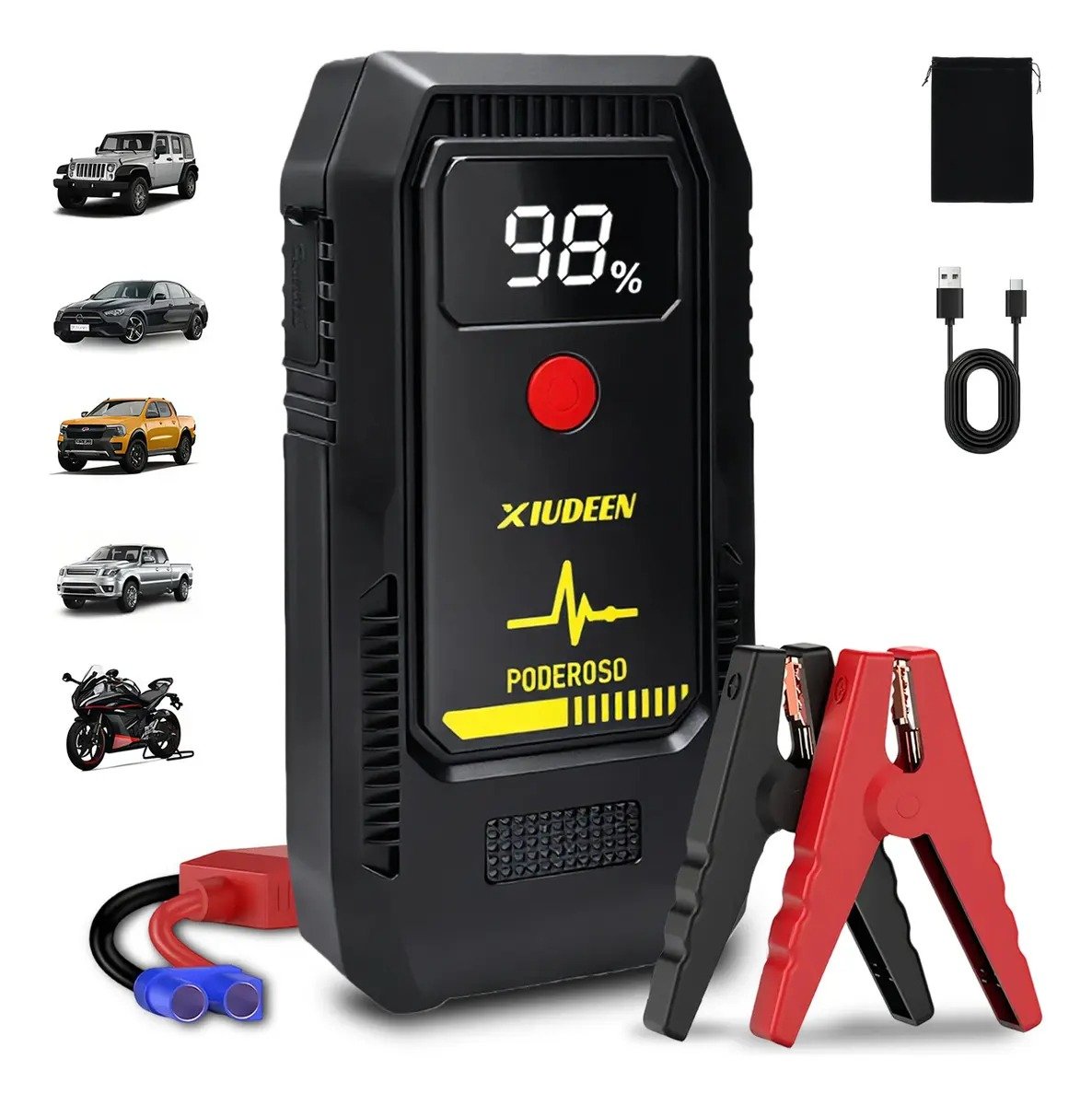Arrancador de Batería de Auto Portátil Xiudeen con 61% de DESCUENTO