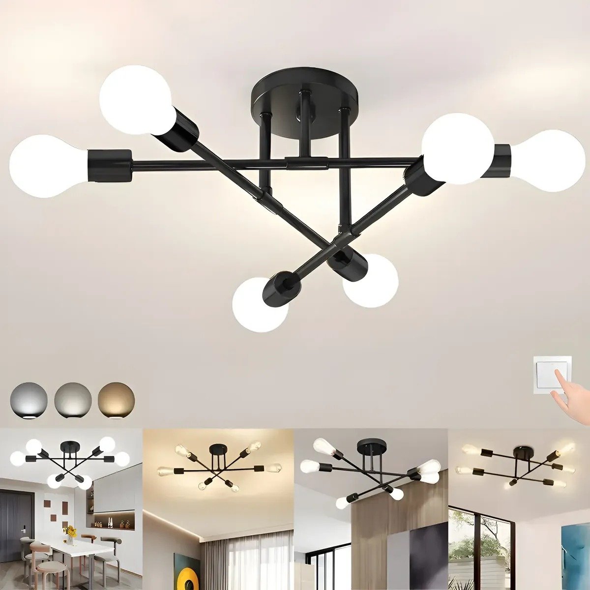 Lámpara de Techo Decorativa y Moderna Judeng con 34% de DESCUENTO