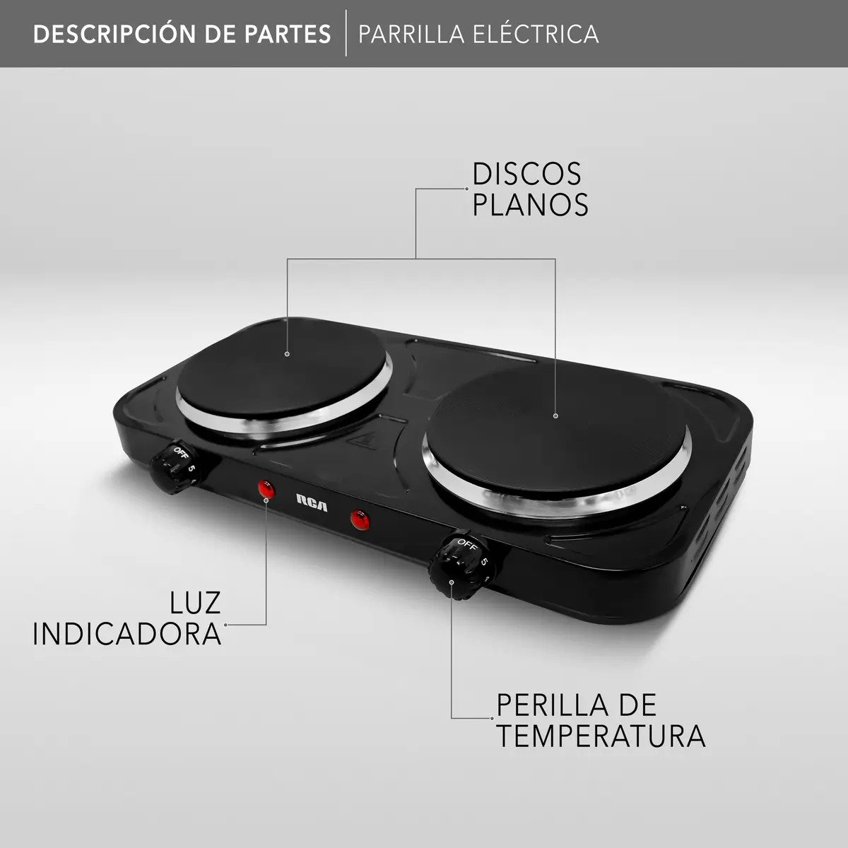 Parrilla Eléctrica RCA de 2 hornallas con 54% de DESCUENTO