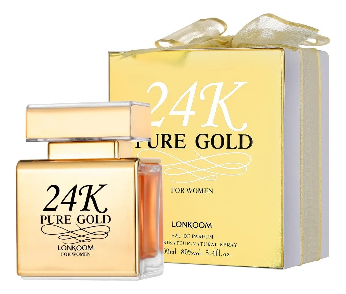 Perfume de Mujer Lonkoom 24k Golden de 100 ml con 48% de DESCUENTO