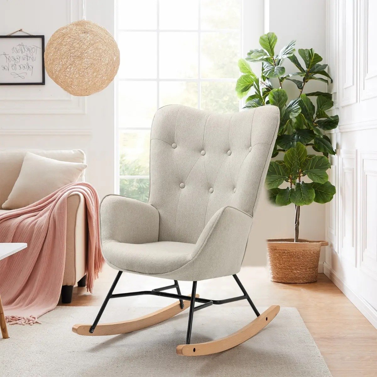 Sillón Mecedora Moderno Tapizado Gomyhome con 40% de DESCUENTO